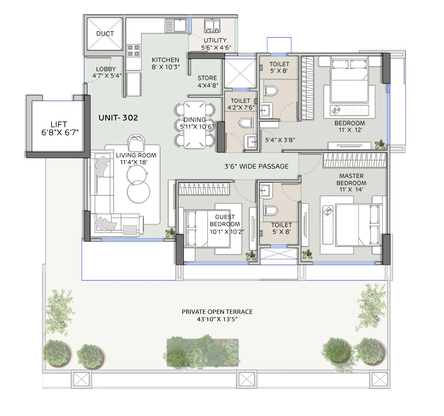 Amora floor plan preview