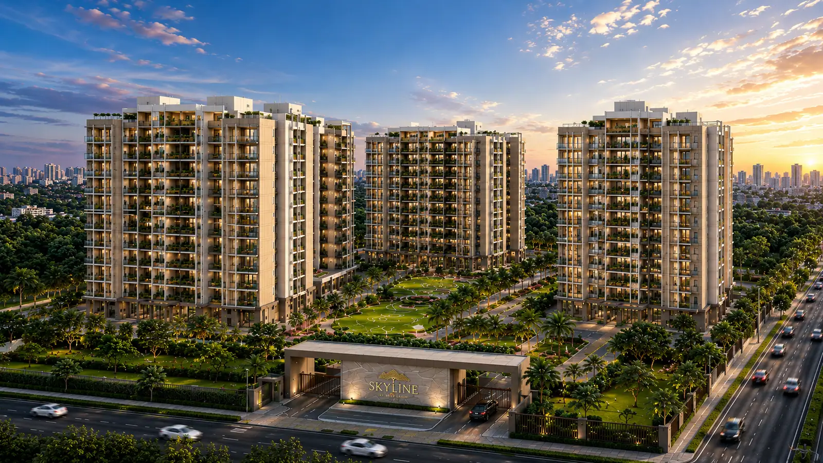 Shilp Skyline, Adani Shantigram – exterior view